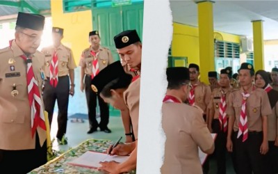 Ketua Mabigus dan Jajaran Pengurus Gudep Pangkalan MAN 2 Soppeng resmi dilantik.
